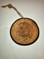 Boule de Noël en rondin de bois gravé – Image 7