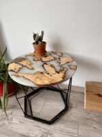 Table basse bois et résine d'époxy – Image 2