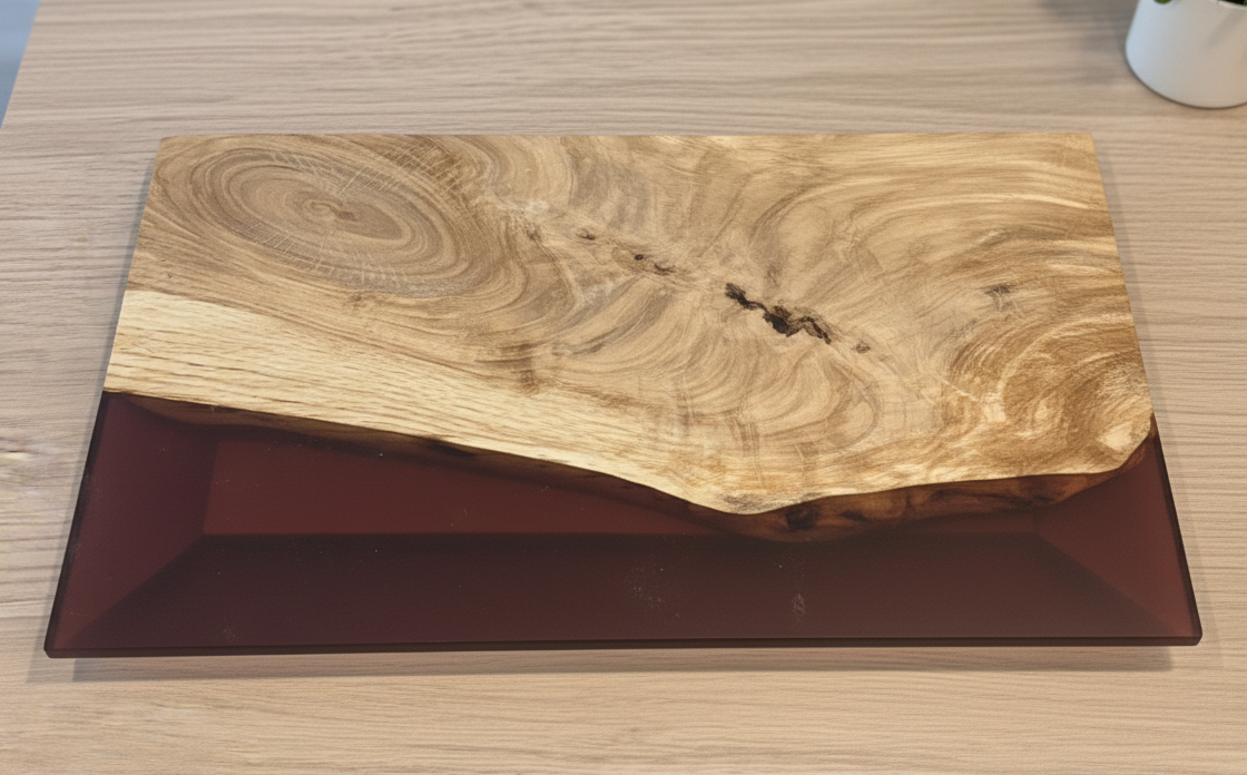 Planche design bois et résine brune – Image 3